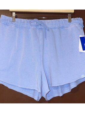 JoyLab French Terry High Rise Shorts (Blue - Extra Large)